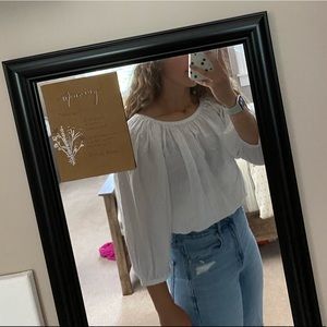 H&M white peasant blouse